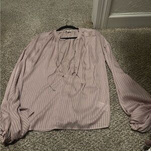 Express Blouse in Soft Pink Stripes